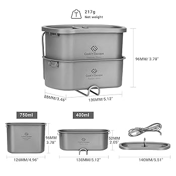 cooking escape チタン　キャンティーン Amazon | COOK'N'ESCAPE チタンキャンティーン 1000ml 【認証
